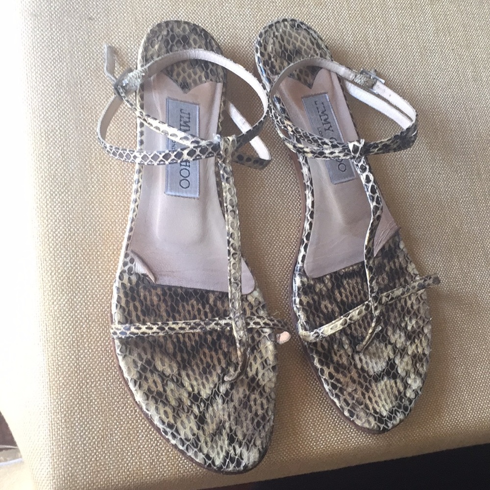 Jimmy choo snake sandals.